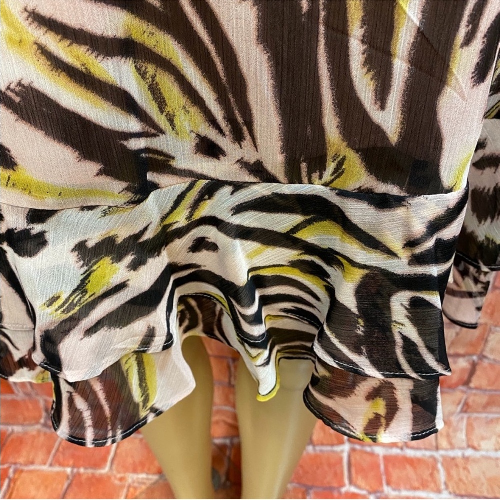 Bar III Zebra Print Chiffon Dress - Picture 6 of 14